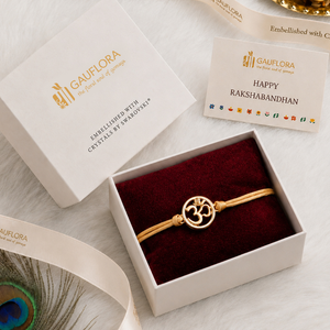Created with Crystals by Swarovski® Om Charm Rakhi