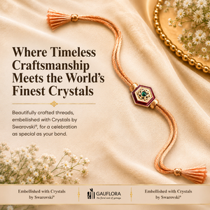 Created with Crystals by Swarovski® Auspicious Swastika Rakhi