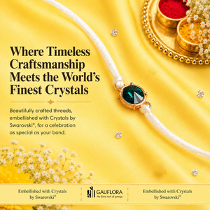 Created with Crystals by Swarovski® Emerald Cut Rakhi