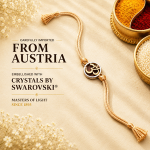 Created with Crystals by Swarovski® Om Charm Rakhi